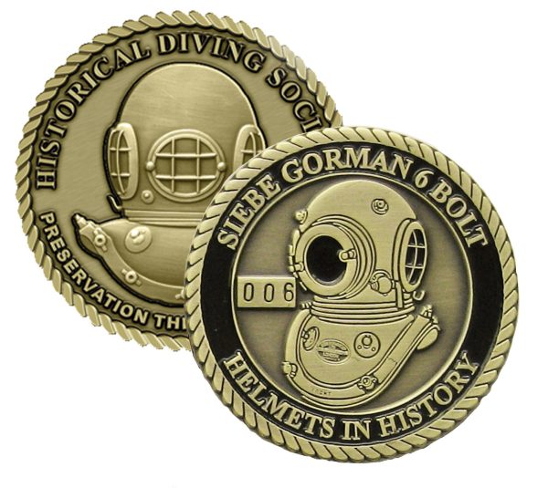 Siebe Gorman 6 Bolt Helmets in History Challenge Coin (Series Set # 1)