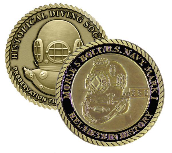 Morse 5 Bolt/US Navy Mark I Helmets in History Challenge Coin (Series Set # 2)