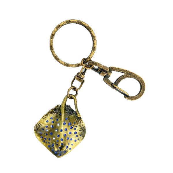 Blue Spotted Ray Keychain