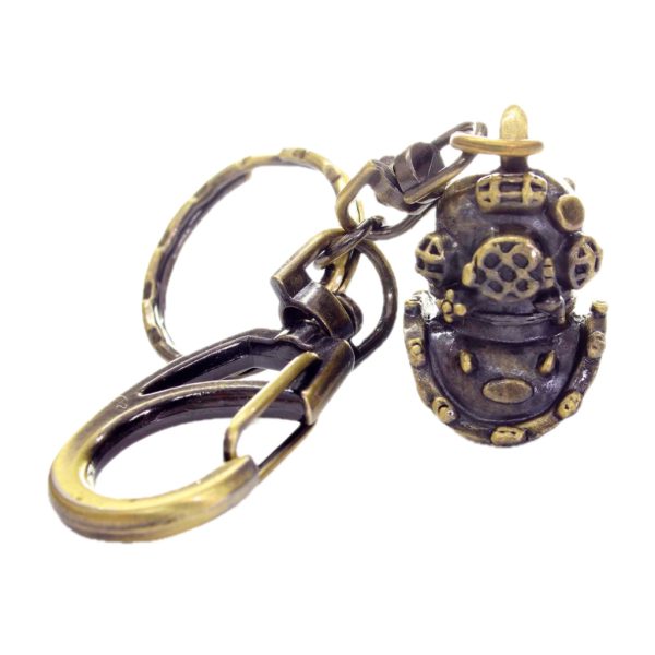 Old Diving Helmet Keychain